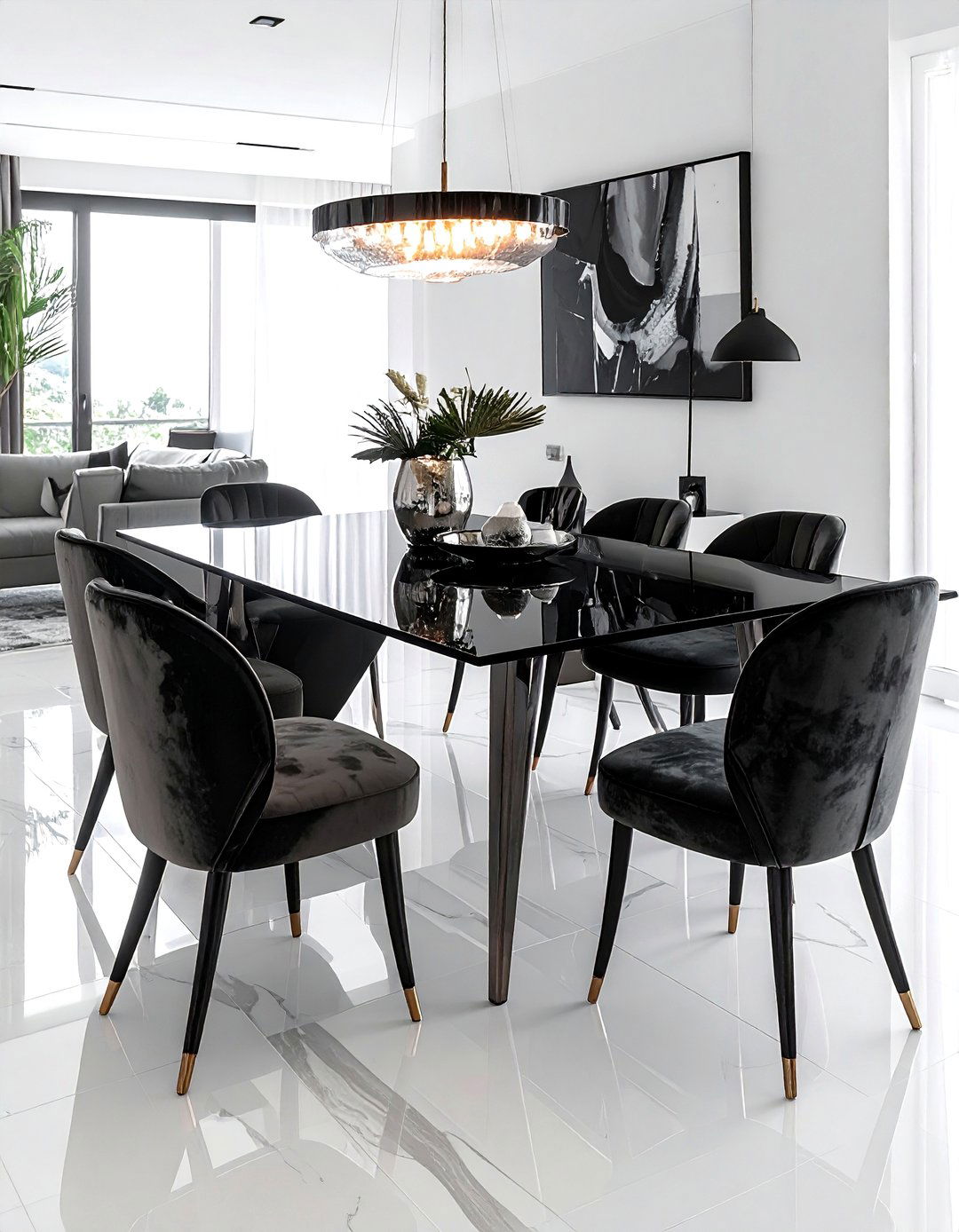 Smoked Glass Table - 30 glass decor ideas