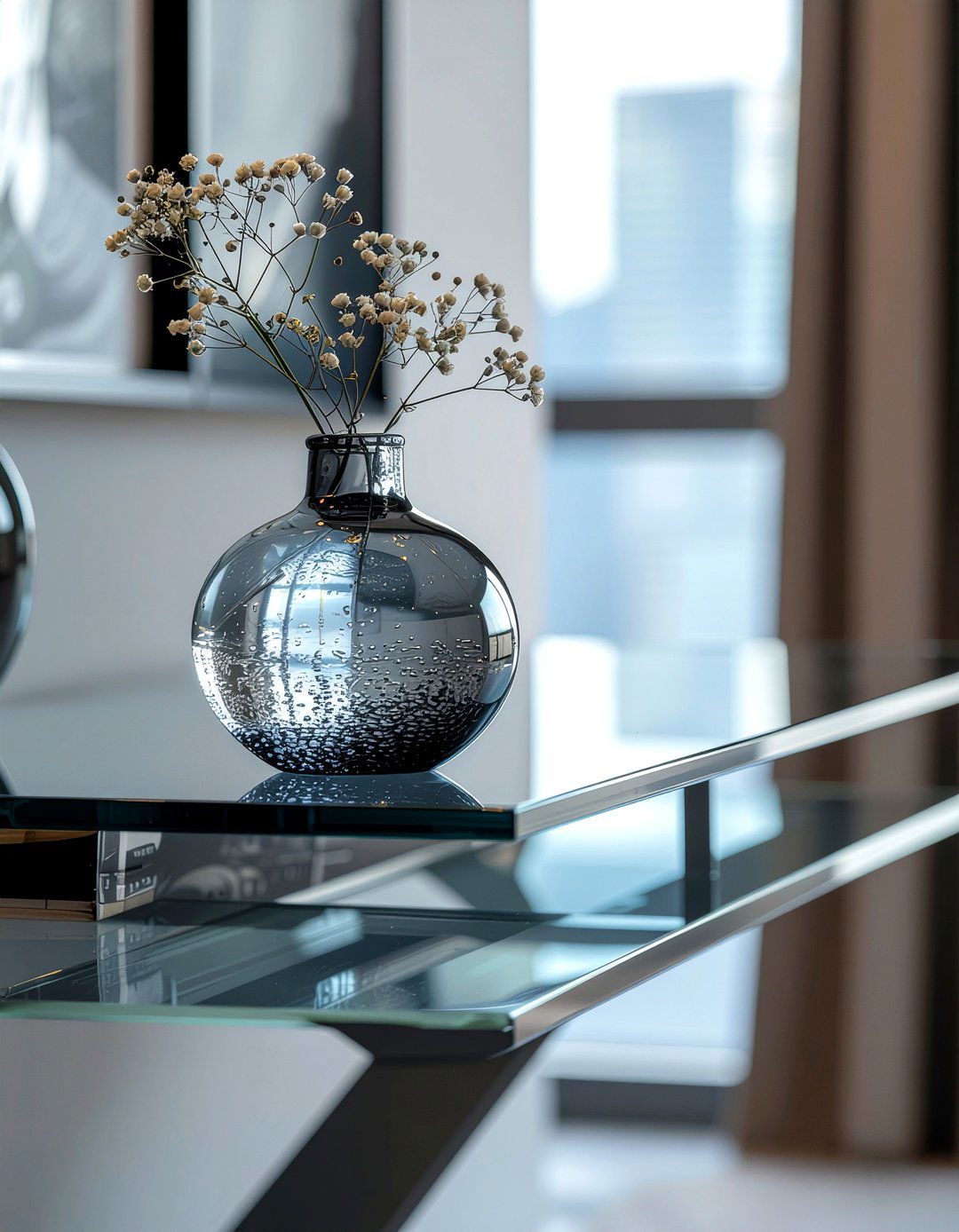 Smoked Glass Vase - 30 empty vase decor ideas