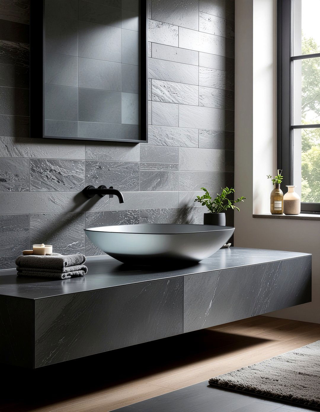 Smoked glass basin - 30 glass sink ideas