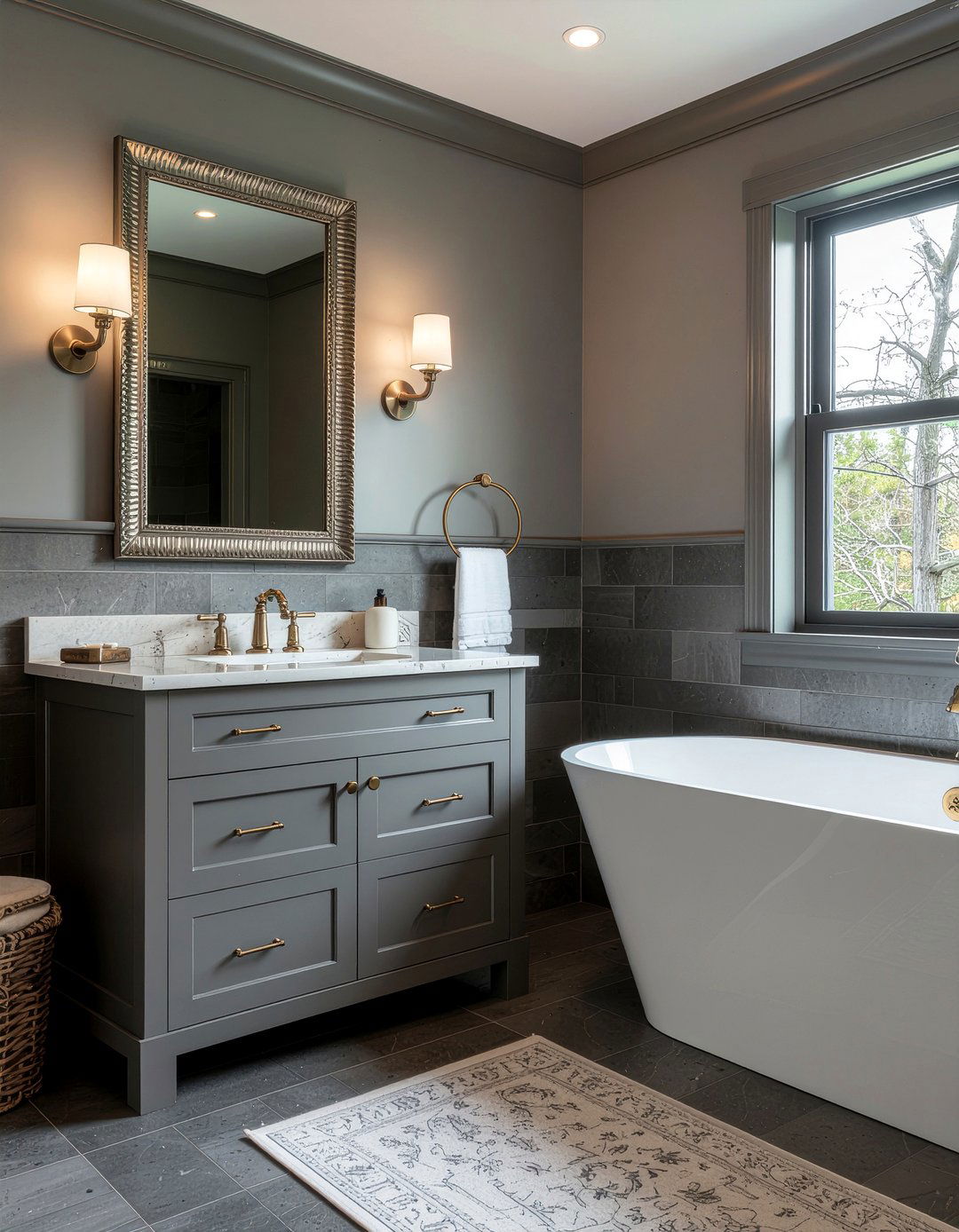 Smokey Gray Bathroom - 30 cool gray bathroom ideas