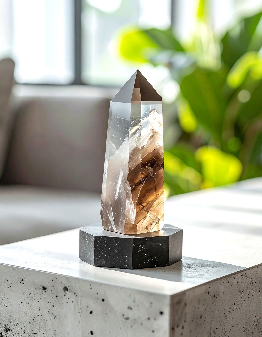 Smoky Quartz Point - 30 mineral decor ideas
