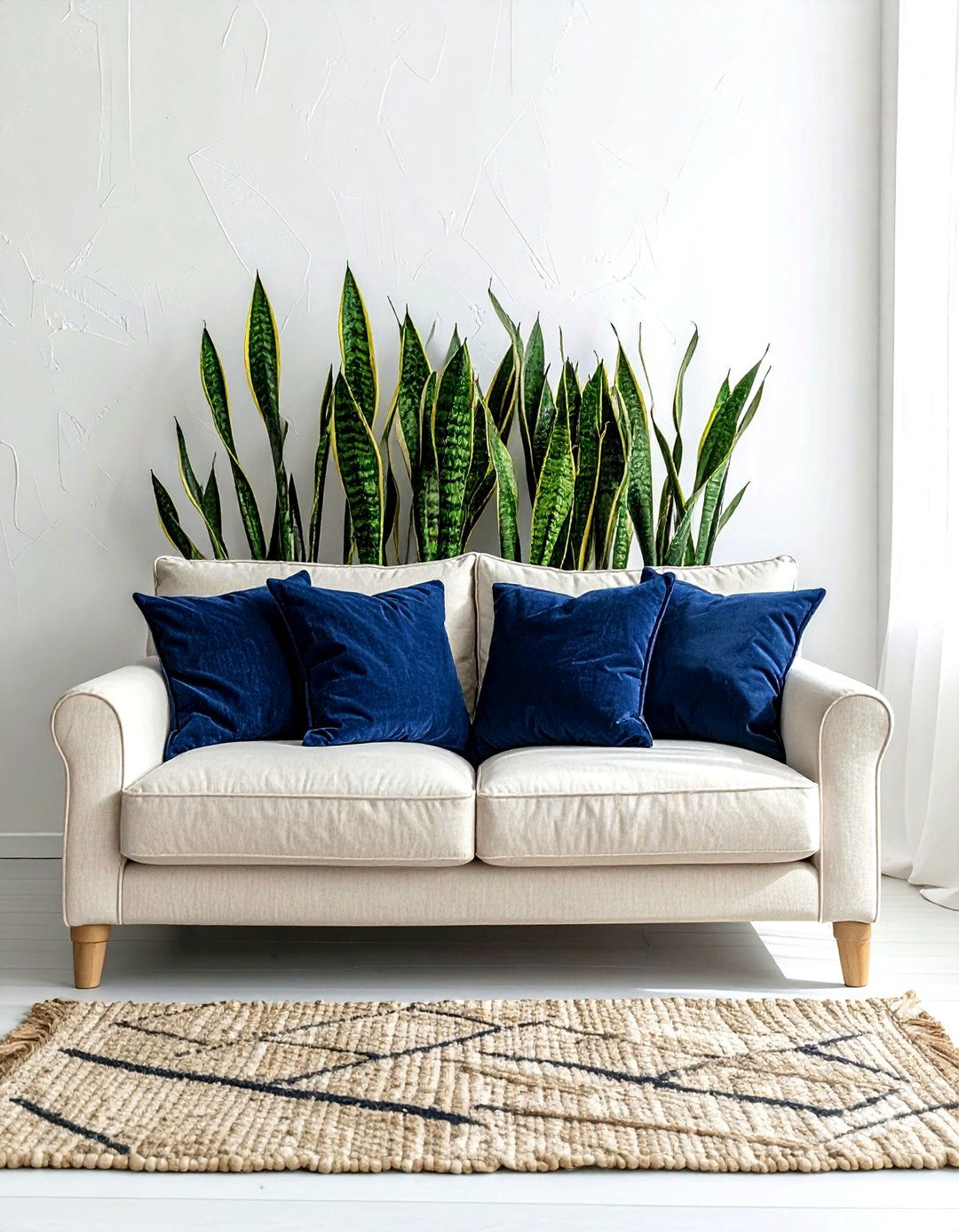Snake Plant Behind Sofa - 30 living room snake plant ideas