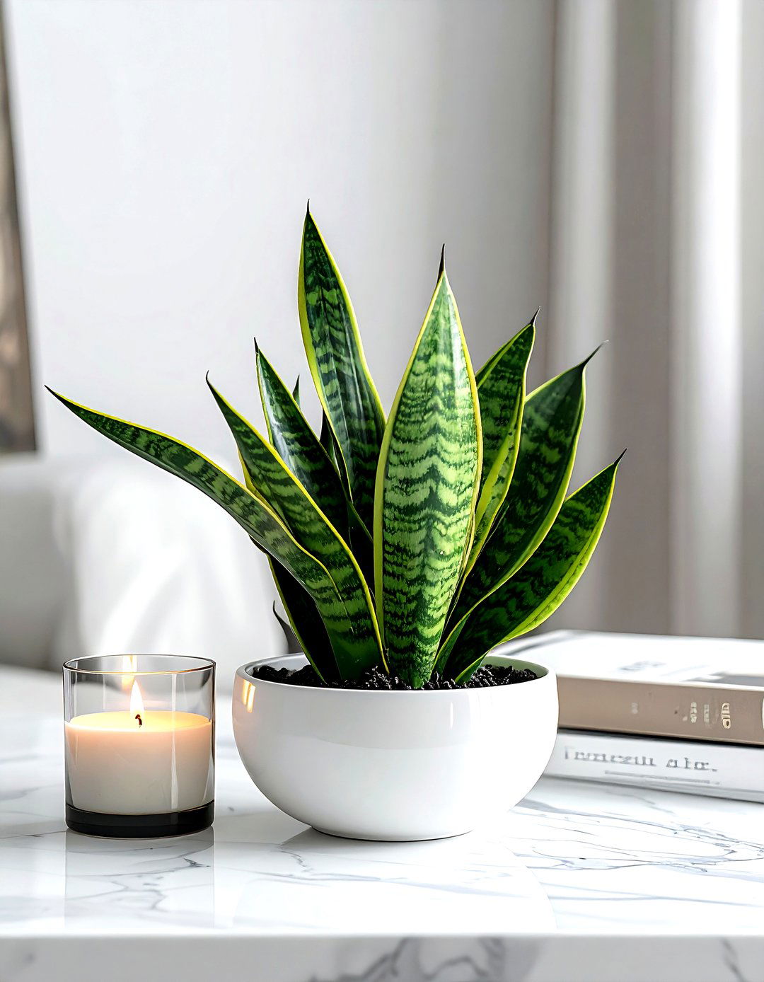 Snake Plant Coffee Table - 30 living room snake plant ideas