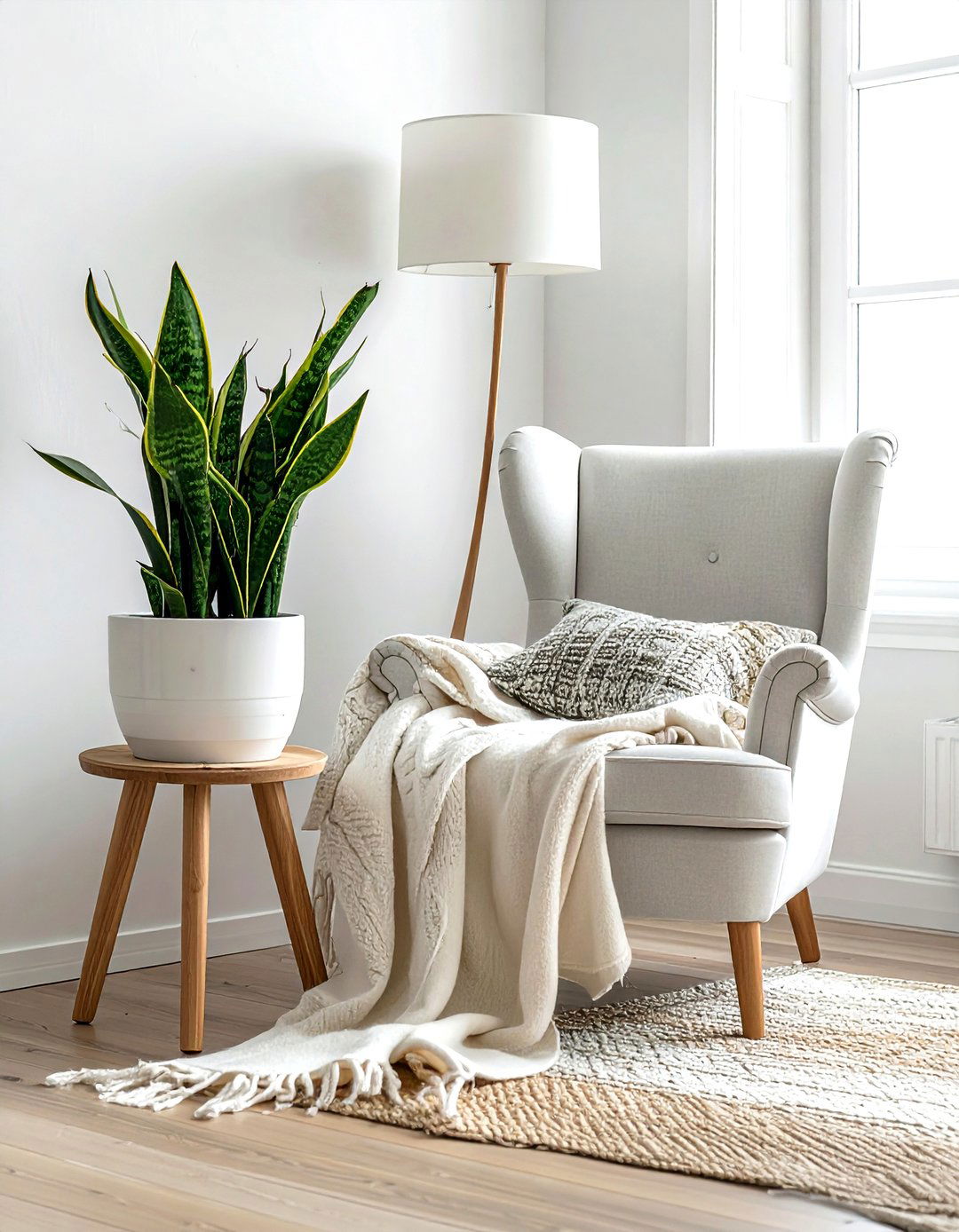 Snake Plant Reading Nook - 30 living room snake plant ideas