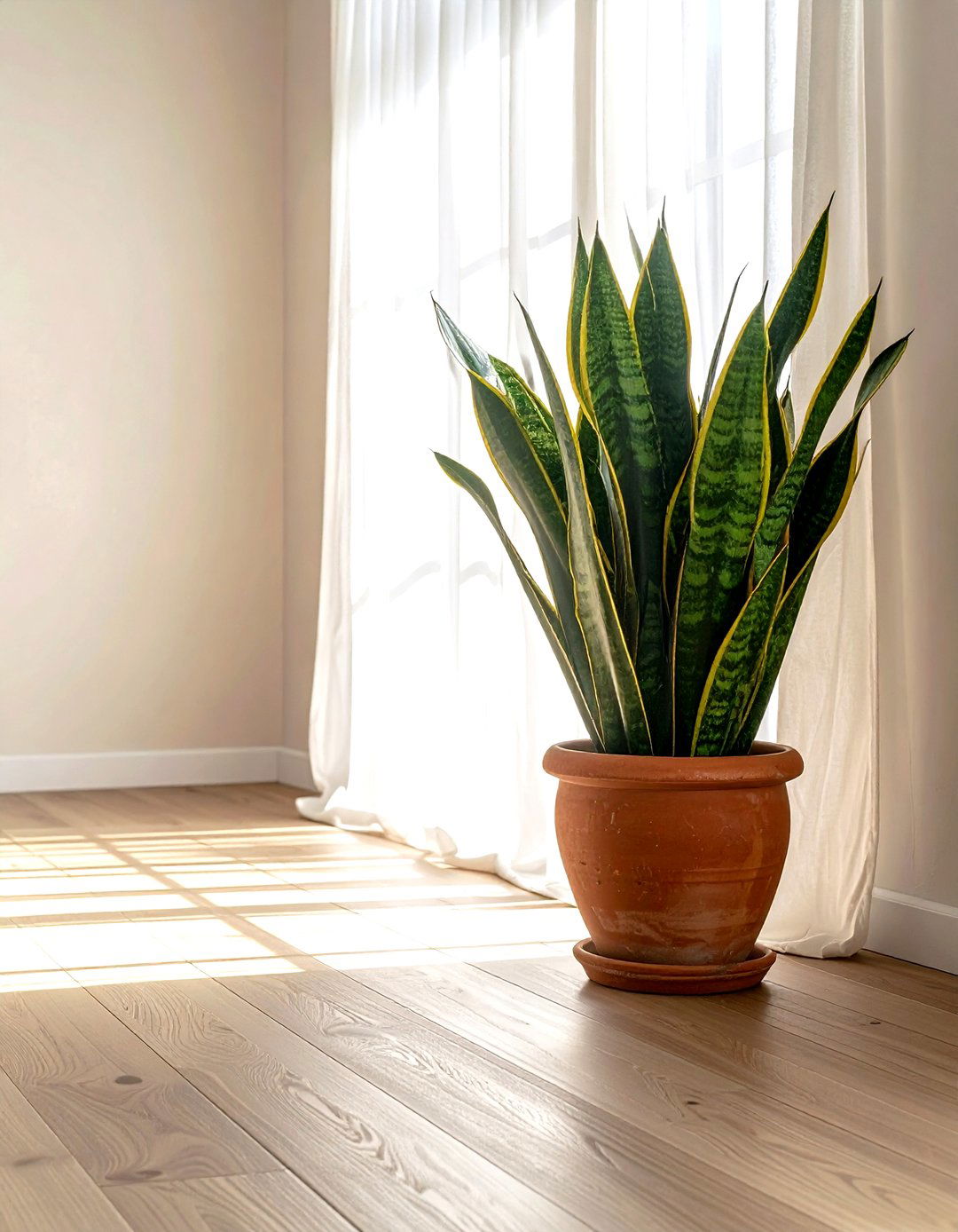 Snake Plant Terracotta Pot - 30 living room snake plant ideas