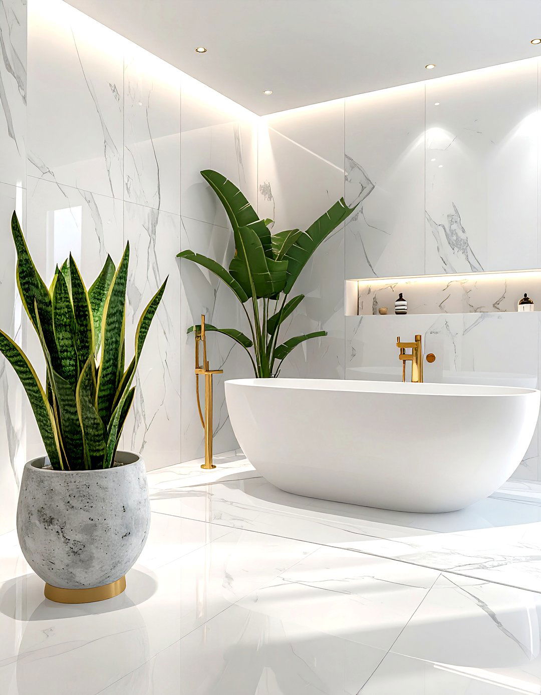 Snake plant in bathroom - 30 snake plant ideas