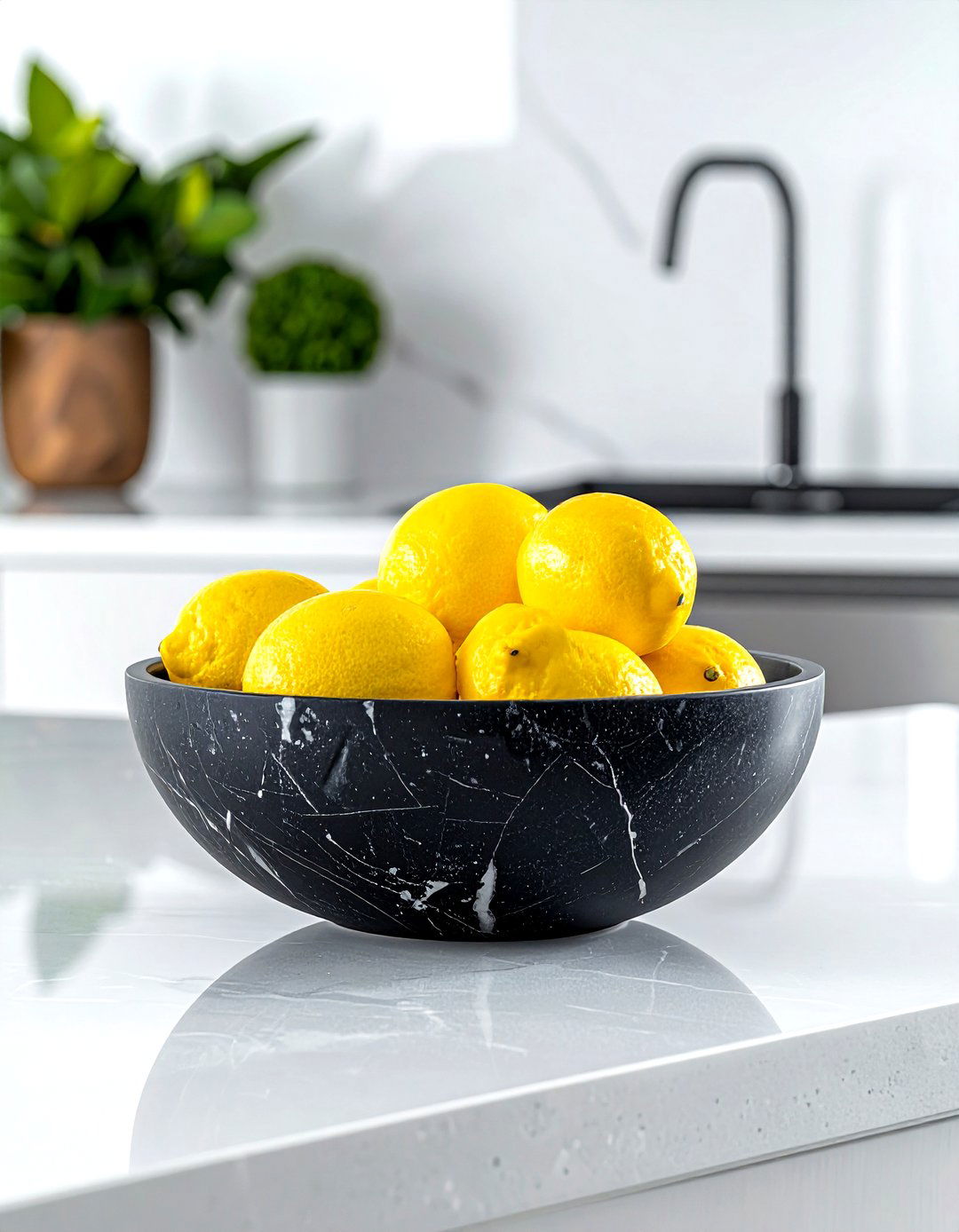 Soapstone fruit bowl - 30 kitchen fruit bowl ideas