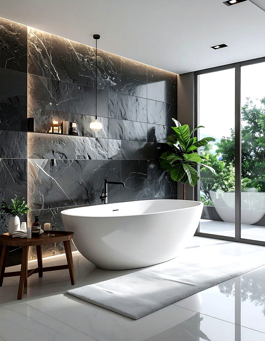Soapstone wall cladding - 30 soapstone bathroom ideas