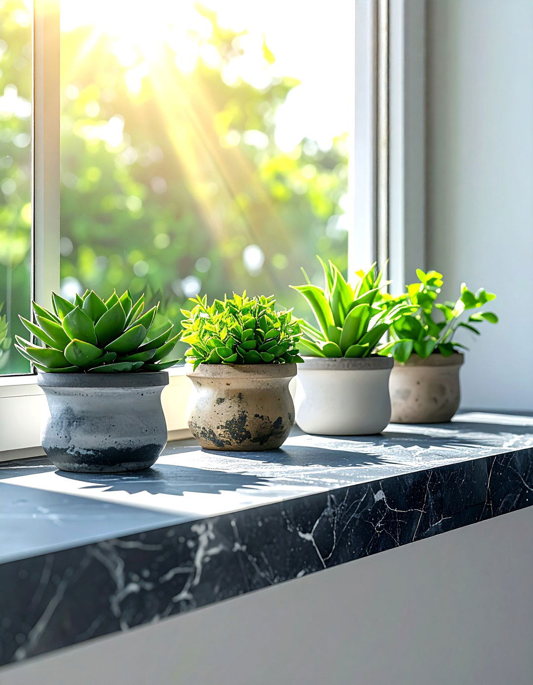 Soapstone window sill - 30 soapstone bathroom ideas