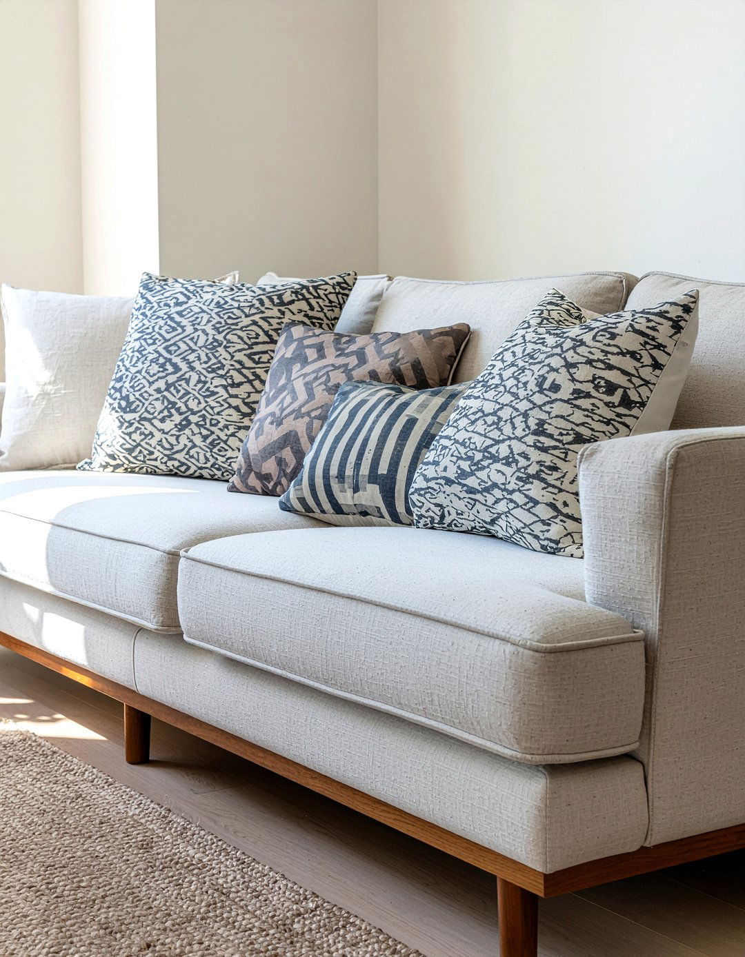 Sofa Corner Pillow Layering - 30 living room throw pillow arrangement