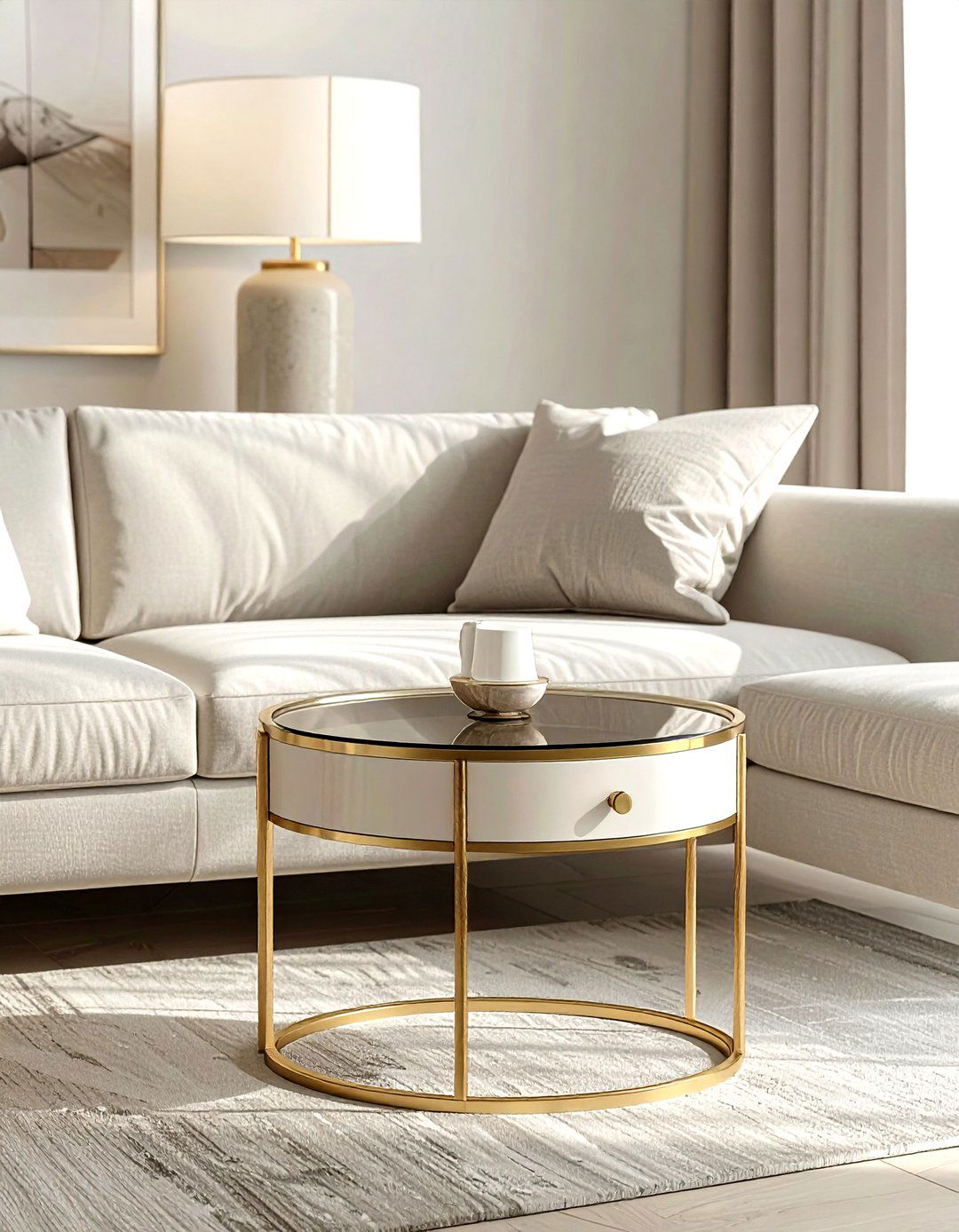 Sofa Side Storage - 30 living room organization hacks