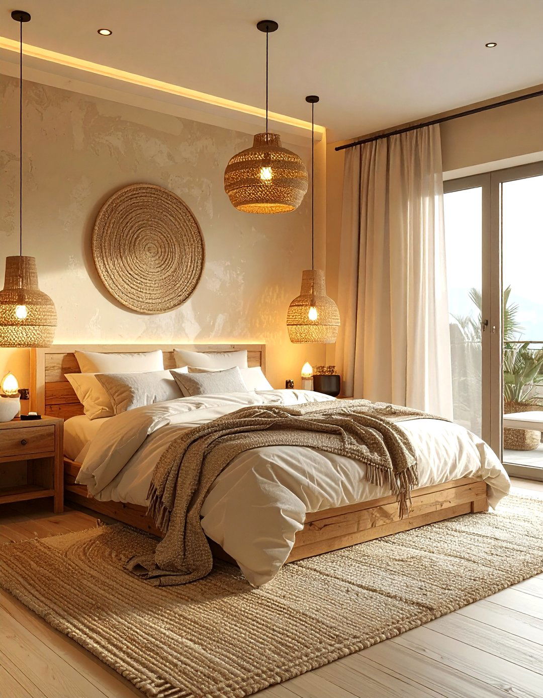 Soft Ambient Lighting Bedroom - 30 rustic beige bedroom ideas