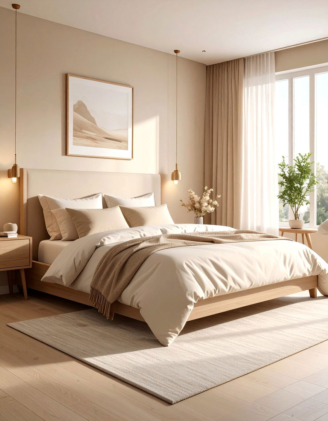 Soft Beige Bedroom - 30 minimalist beige bedroom ideas