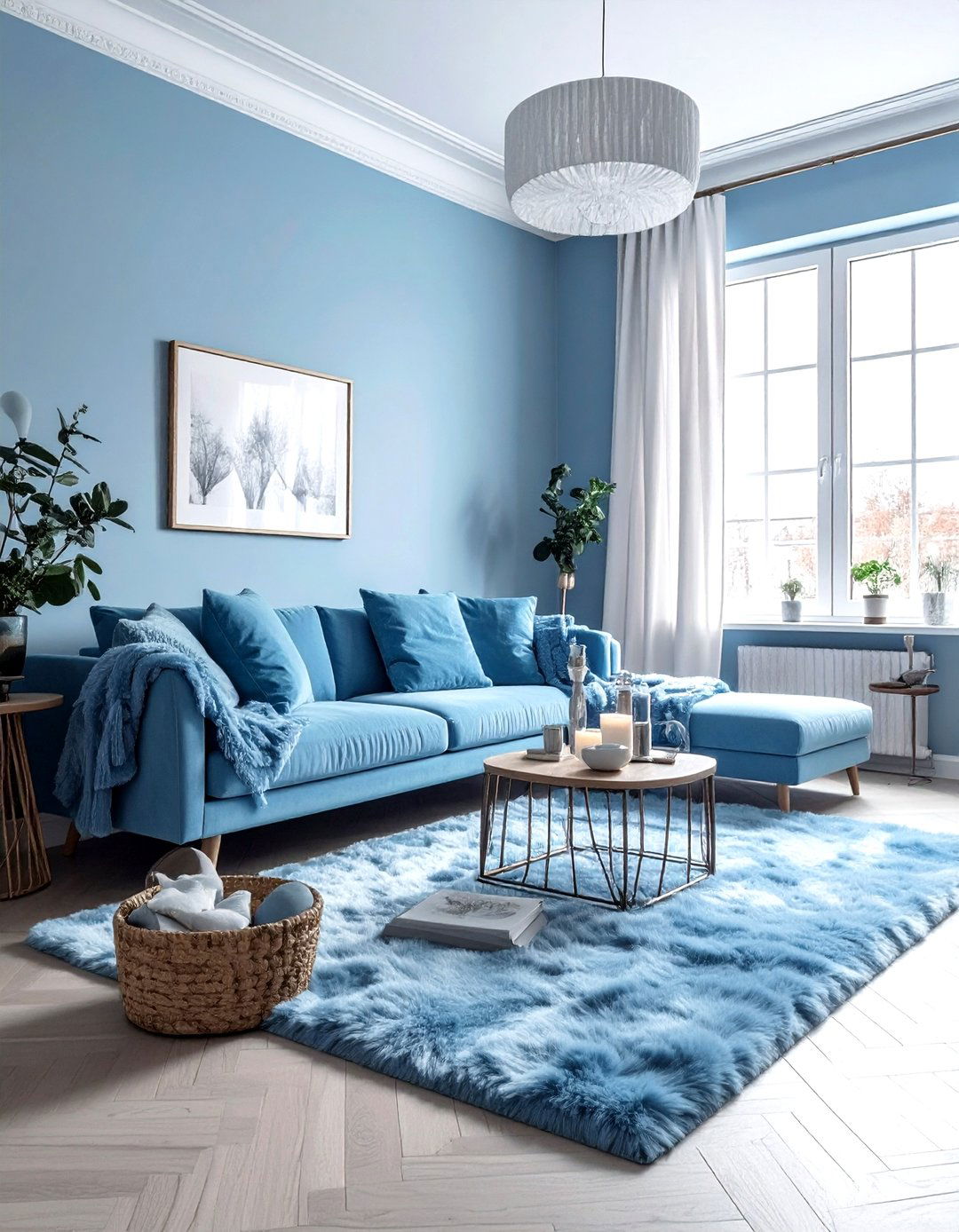 Soft Blue Living Room - 30 living room blue walls