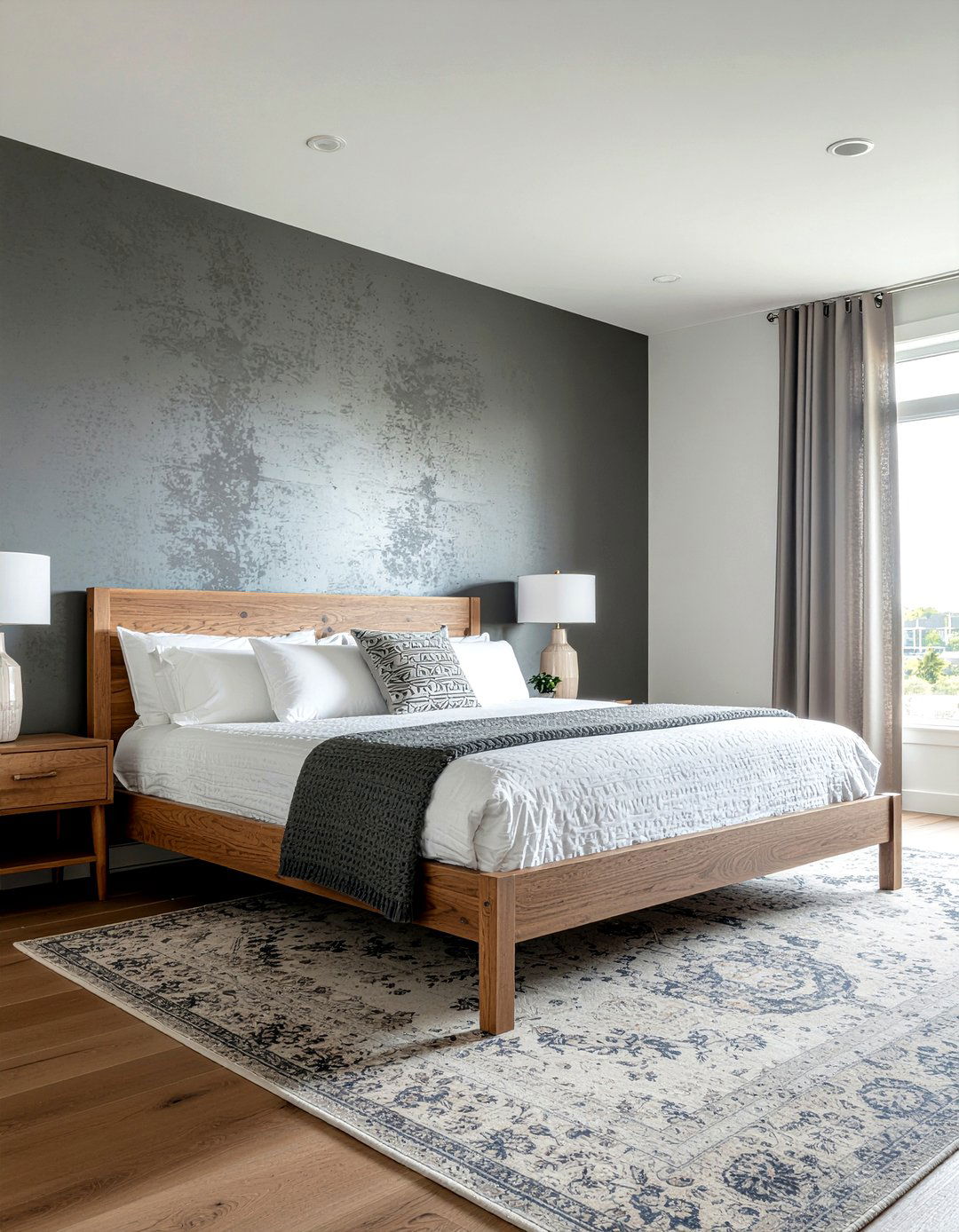 Soft Charcoal Wallpaper - 30 bedroom neutral wallpapers