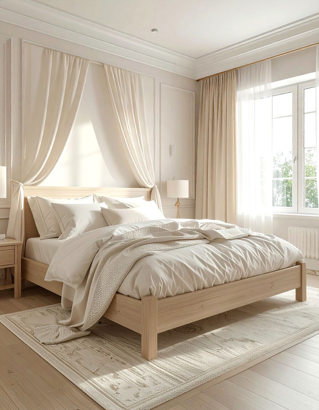 Soft Cream Bedroom - 30 scandinavian beige bedroom ideas