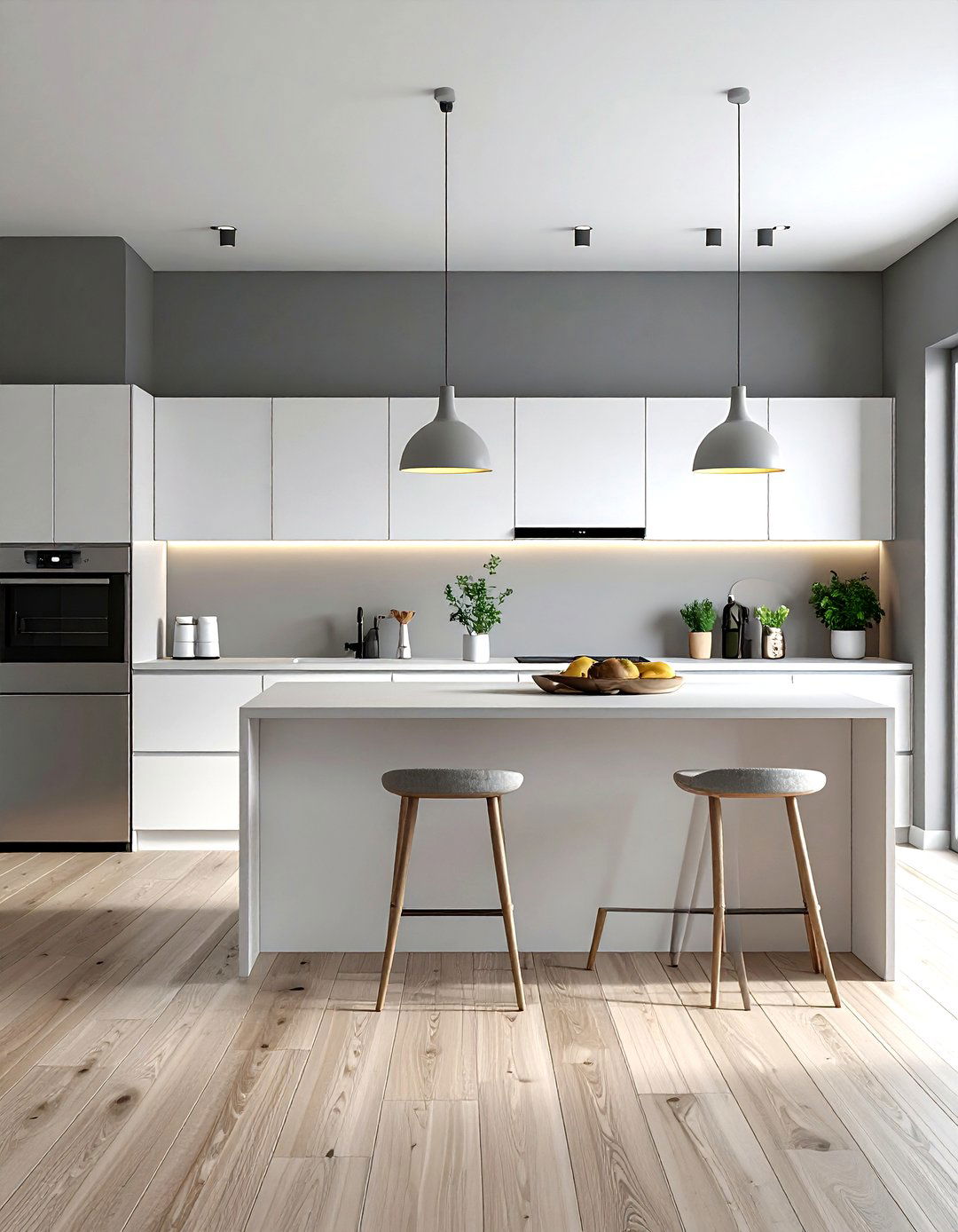 Soft Gray Kitchen Walls - 30 zen kitchen ideas