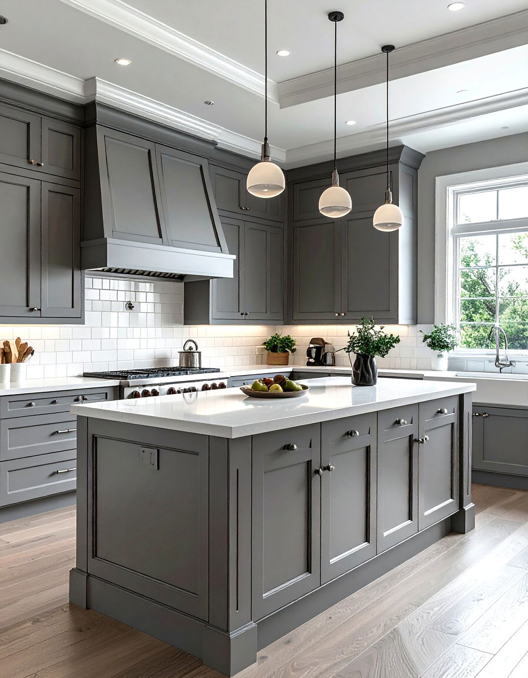 Soft Gray Traditional Kitchen - 30 gray kitchen design ideas
