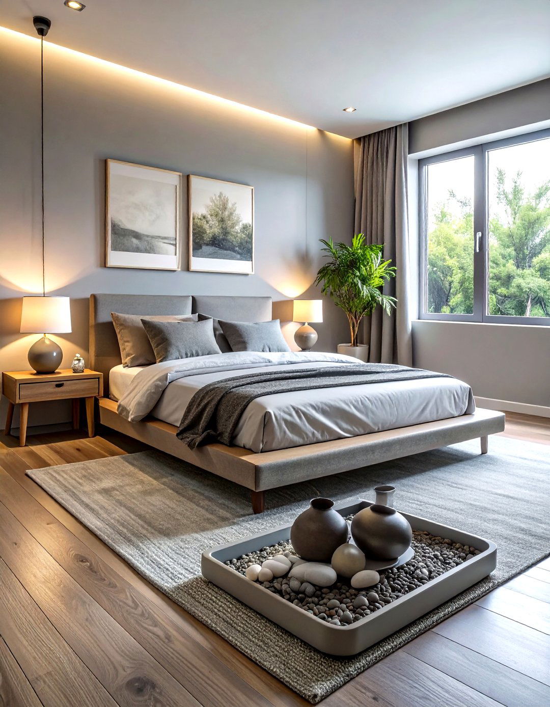 Soft Gray Zen Bedroom - 30 gray bedroom accessories ideas