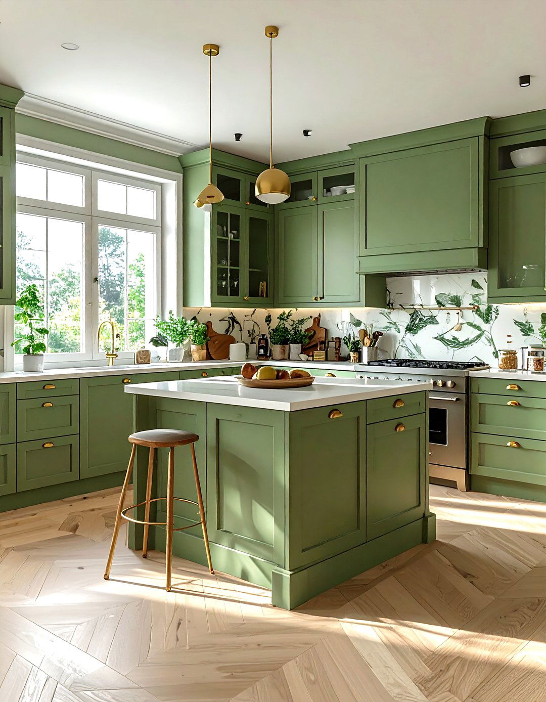 Soft Green Kitchen - 30 homey kitchen ideas
