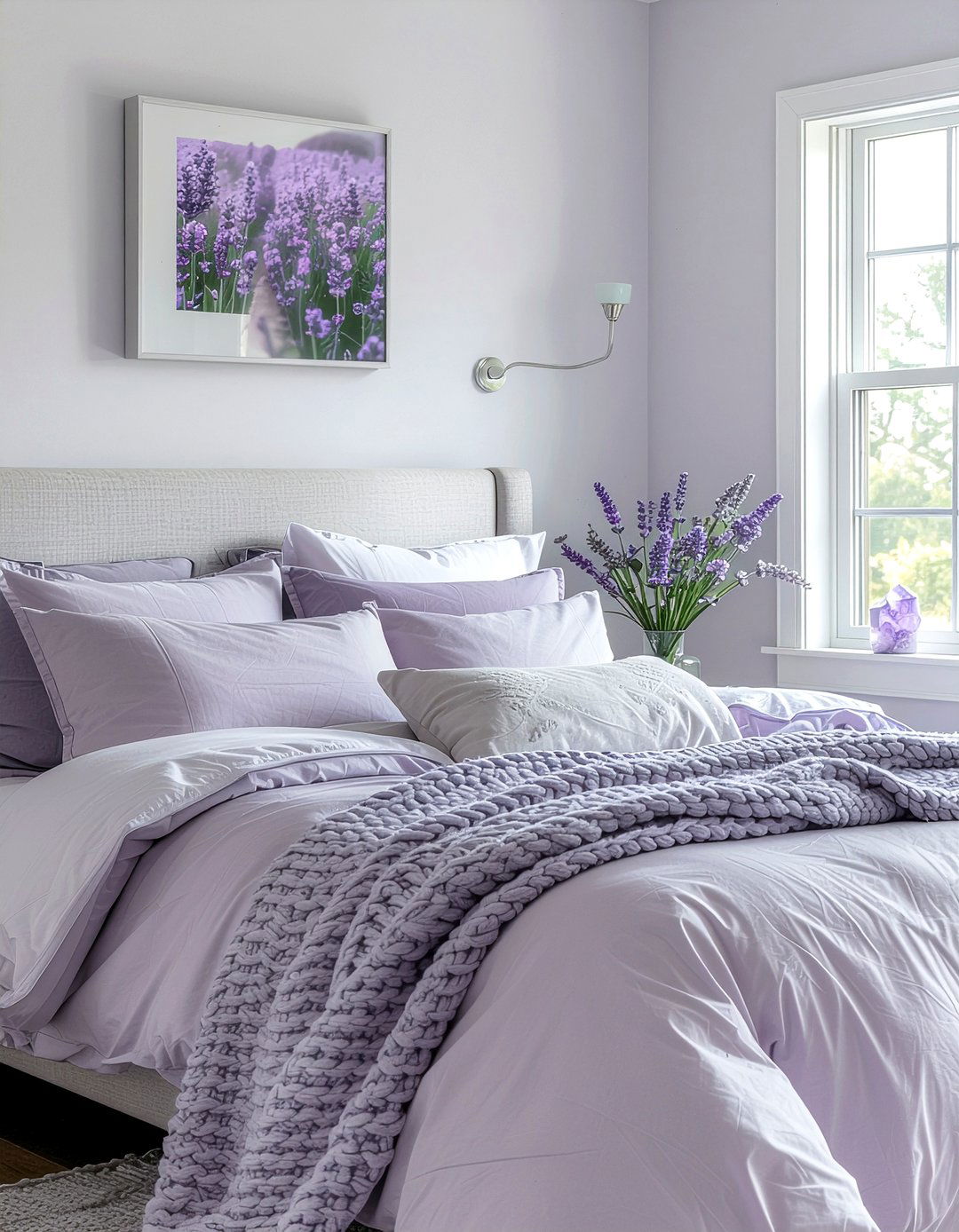 Soft Lavender Minimalist Wallpaper - 30 bedroom minimalist wallpapers