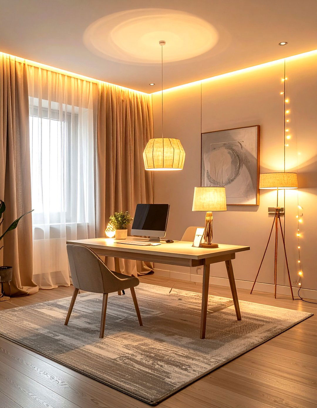 Soft Lighting Office - 30 cozy office ideas