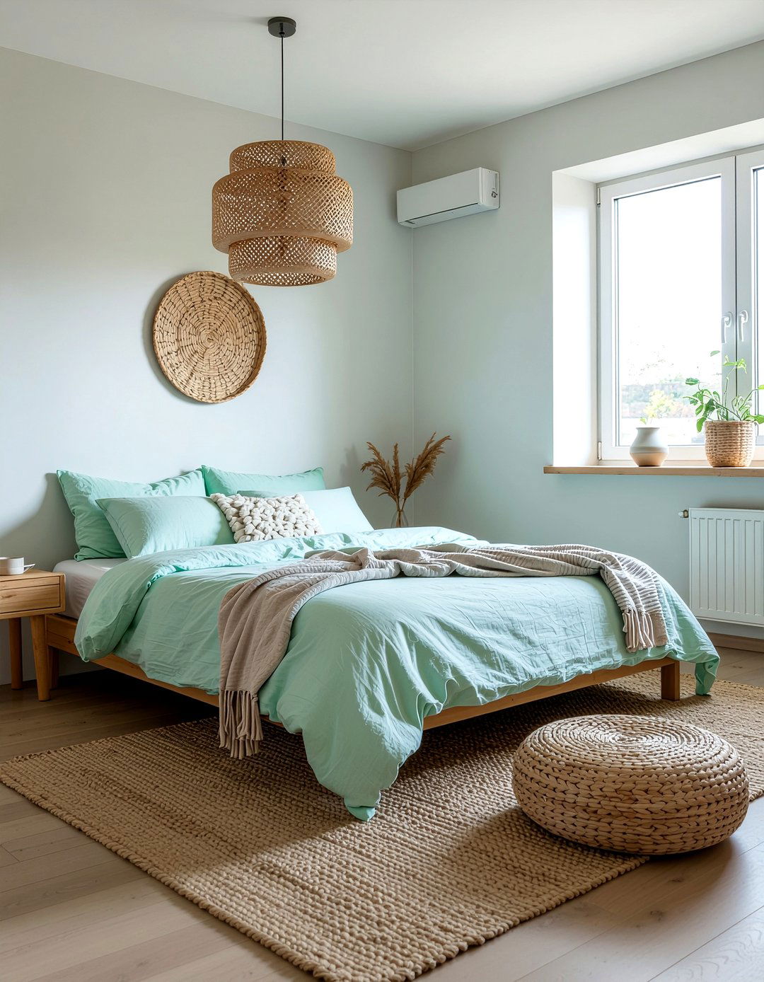 Soft Mint Bedding - 30 pastel bedroom ideas