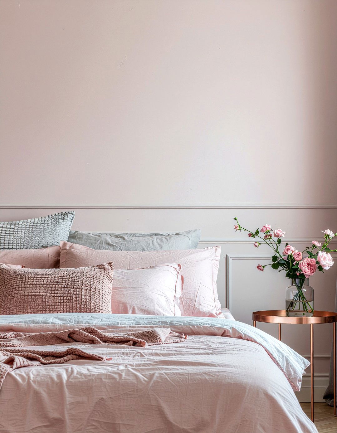 Soft Pastel Pink Wallpaper - 30 bedroom minimalist wallpapers