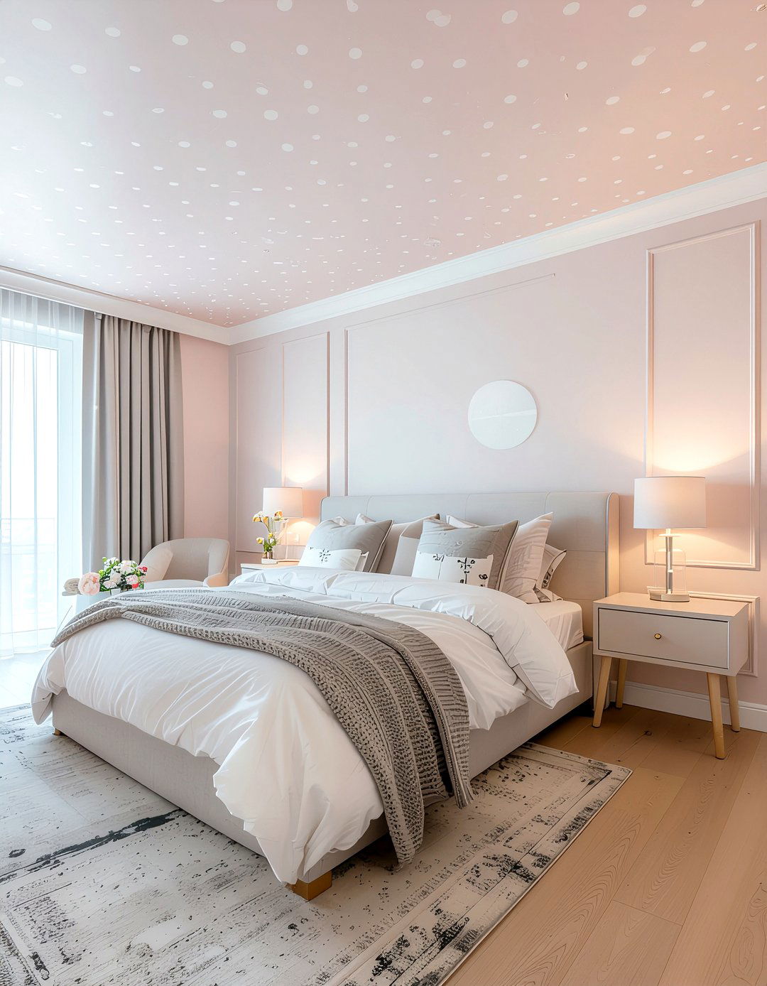 Soft Pink Ceiling Wallpaper - 30 bedroom ceiling wallpapers