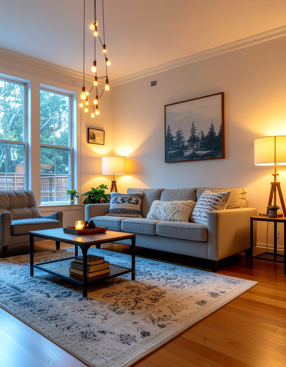 Soft ambient lighting living room - 30 cottage core living room ideas