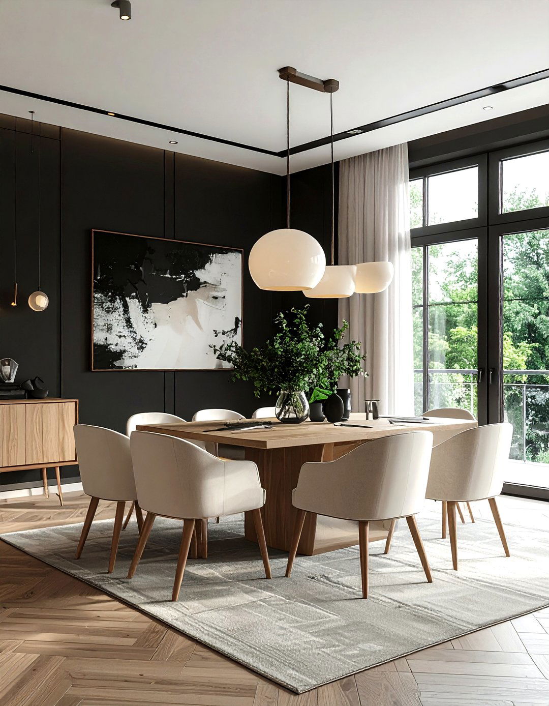 Soft black dining room - 30 dining room paint colors