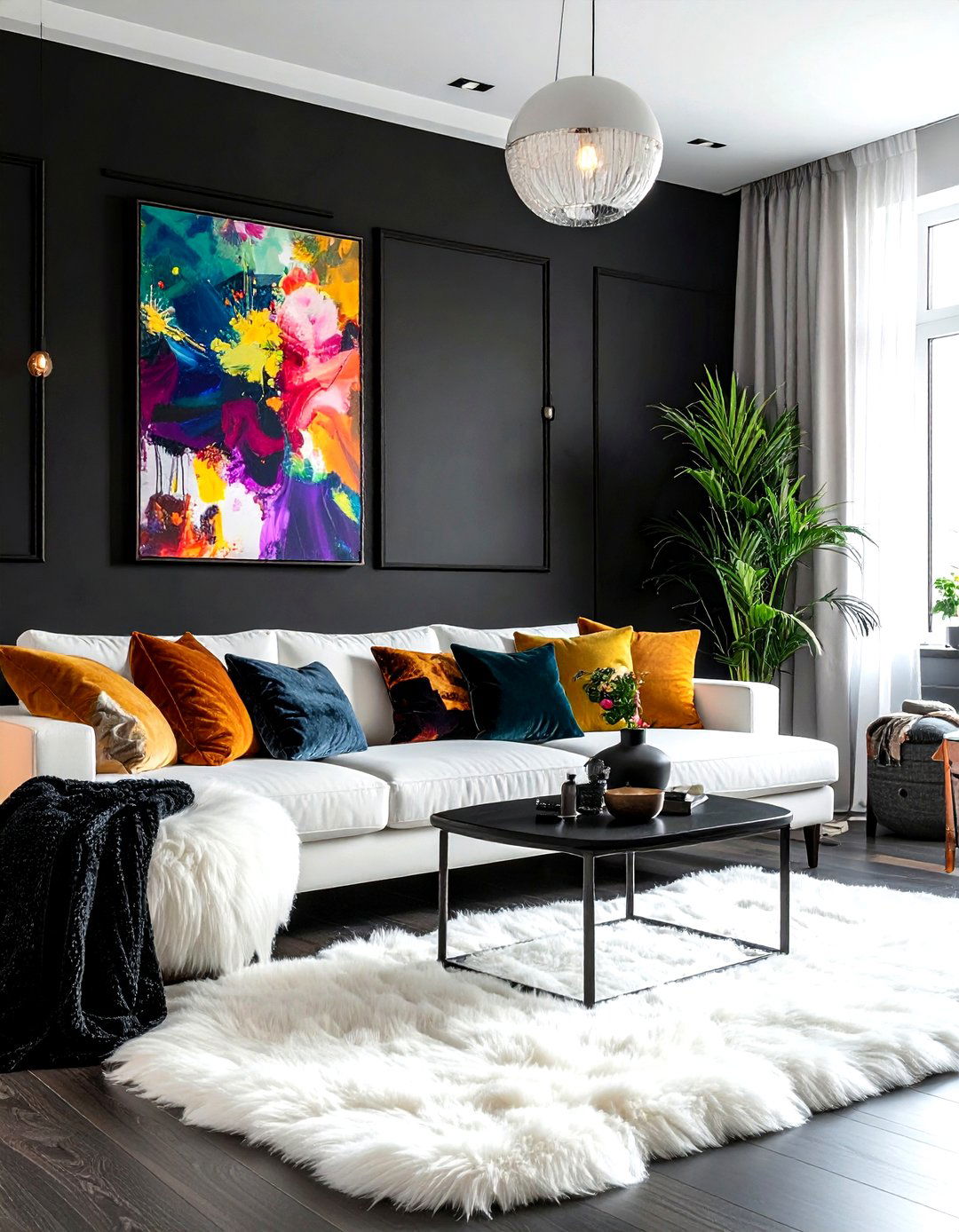 Soft black living room - 30 living room paint colors