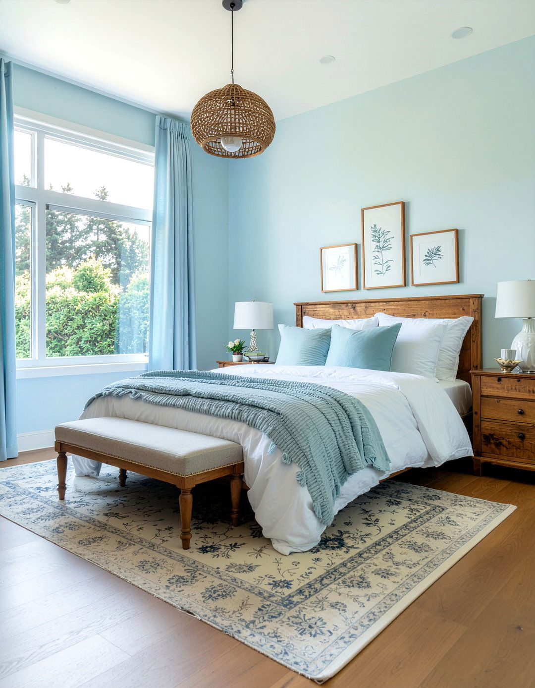 Soft blue bedroom - 30 bedroom blue walls