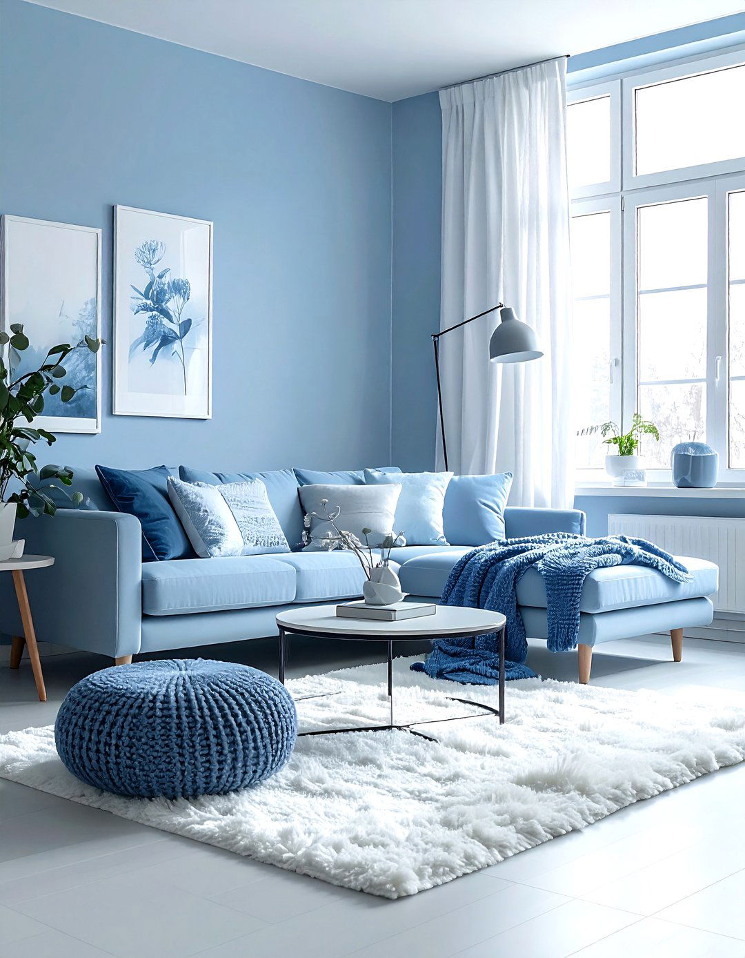 Soft blue living room - 30 cool blue living room ideas