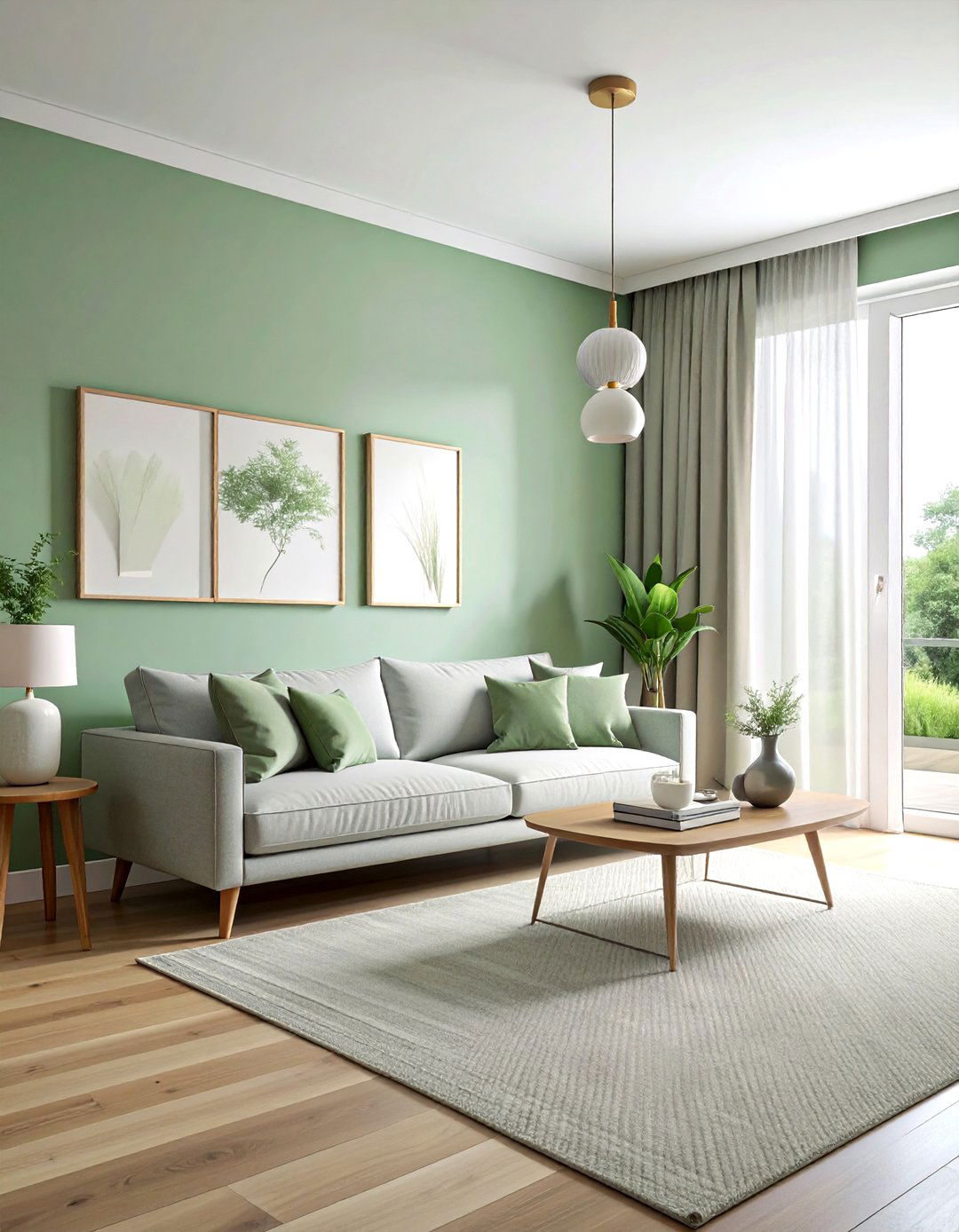 Soft green living room - 30 contemporary green living room ideas