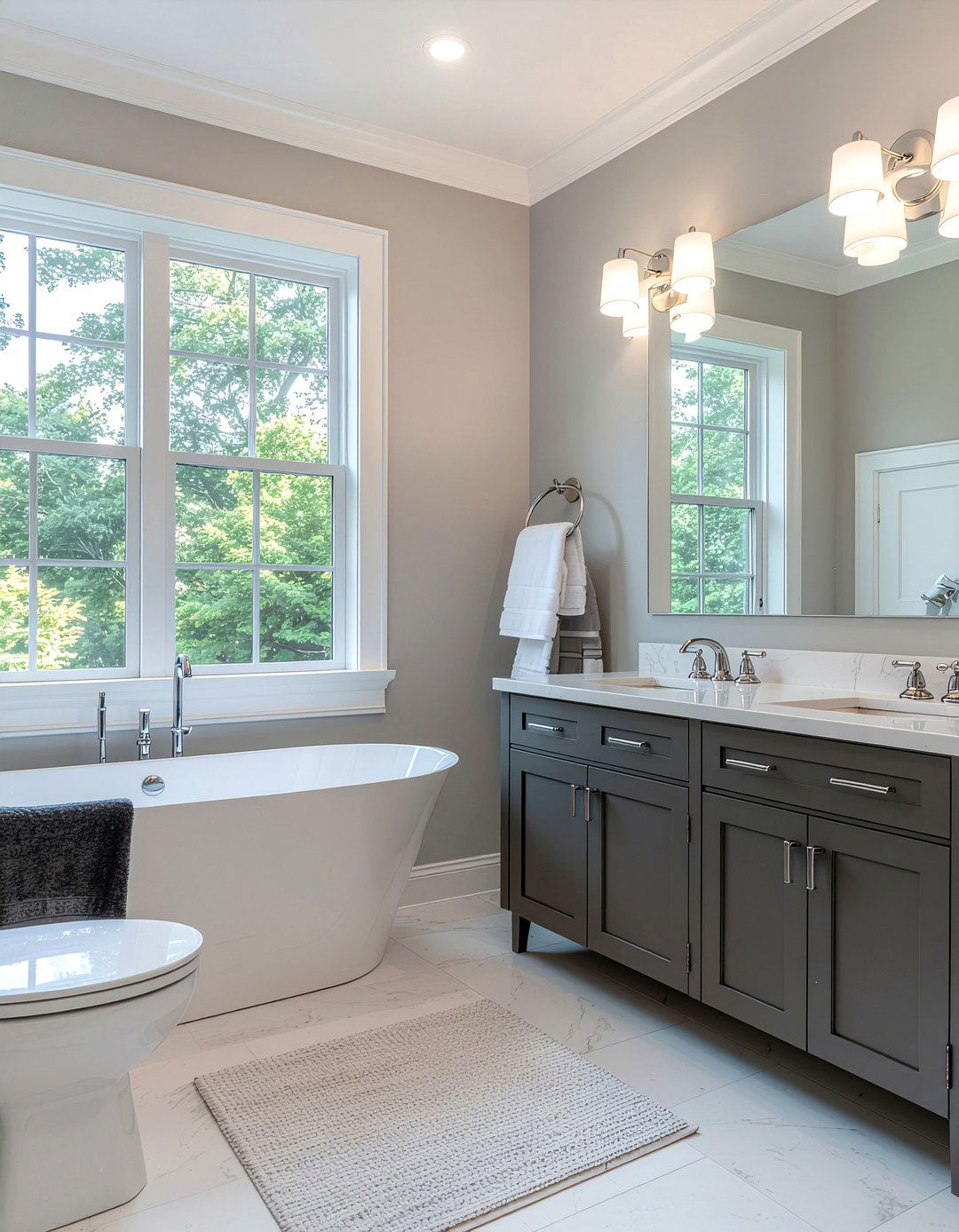 Soft grey bathroom palette - 30 Georgian bathroom ideas