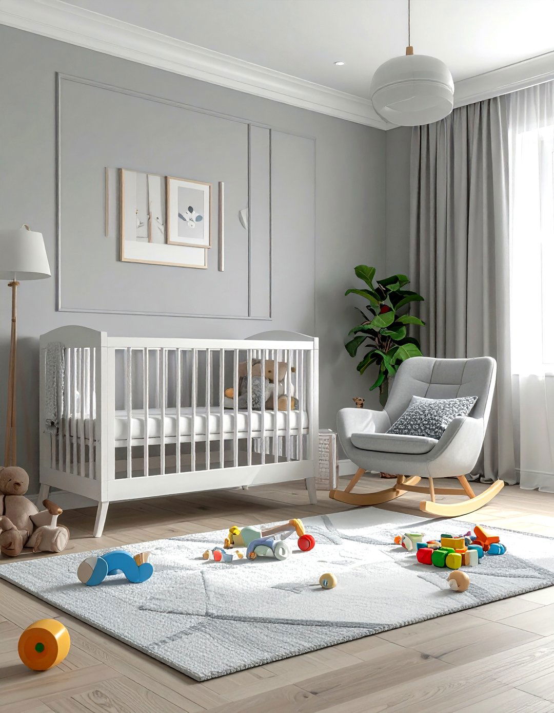 Soft grey nursery bedroom - 30 contemporary grey bedroom ideas