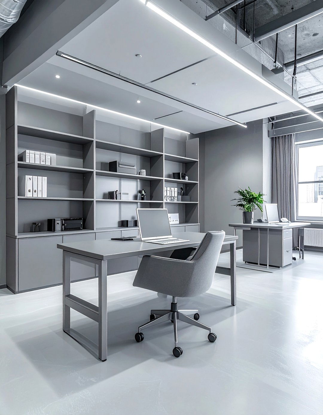 Soft grey studio - 30 monochromatic decor ideas