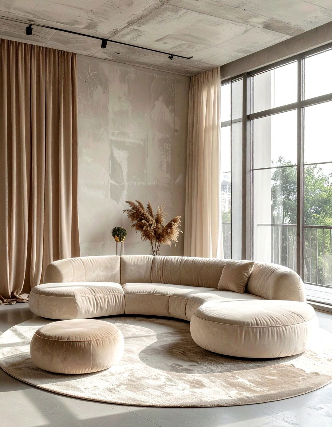 Soft industrial living room - 30 loft style living room ideas