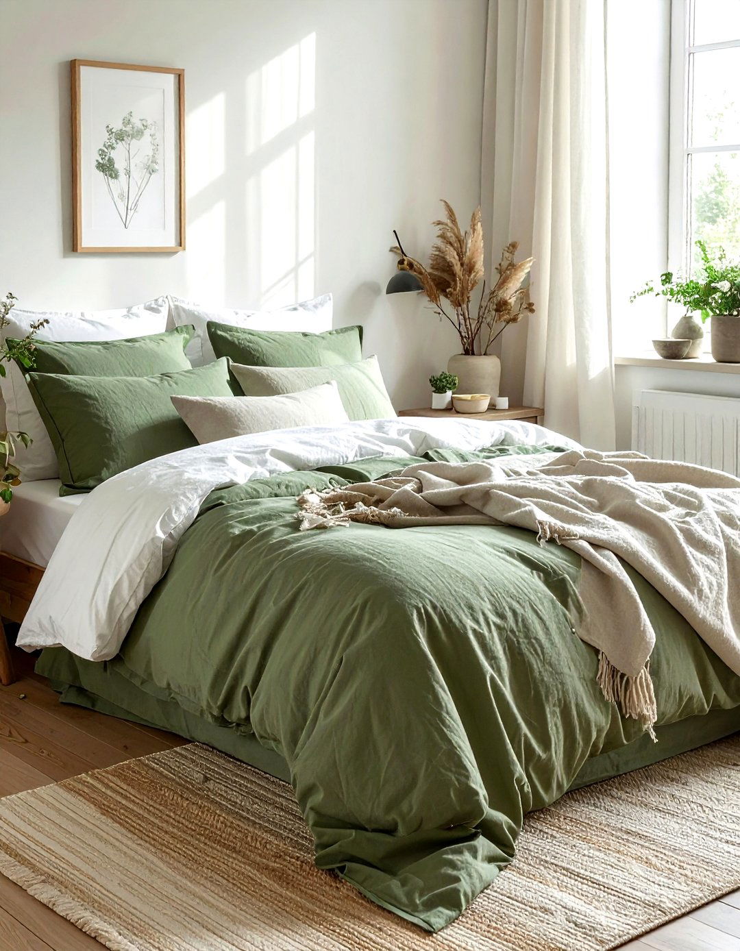 Soft linen bedding - 30 calming decor ideas