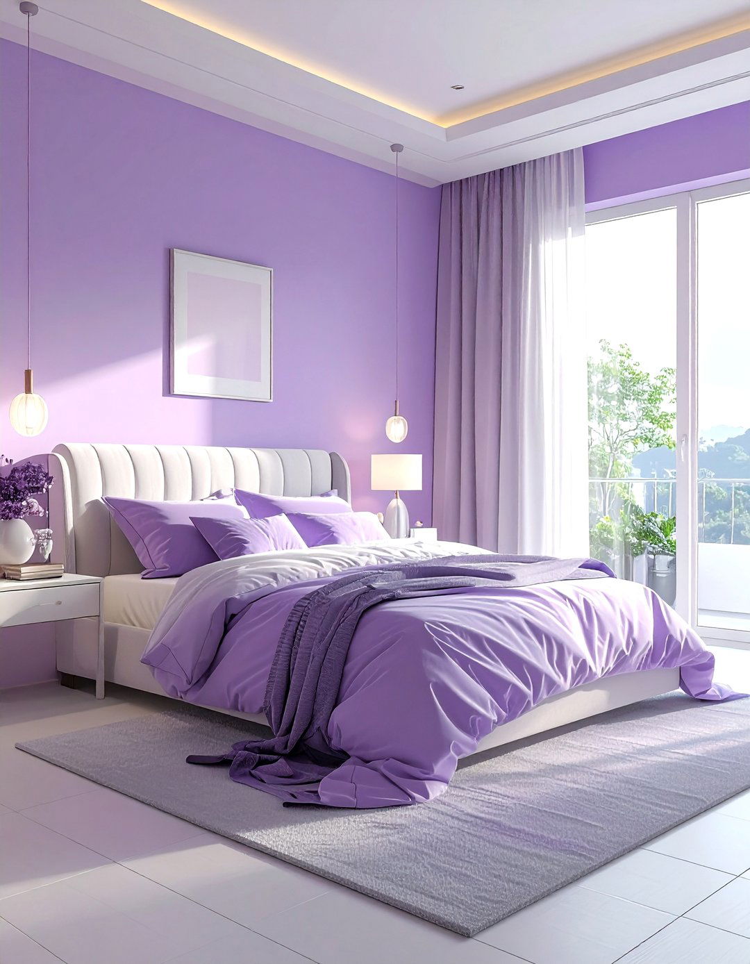 Soft purple bedroom - 30 purple bedroom ideas