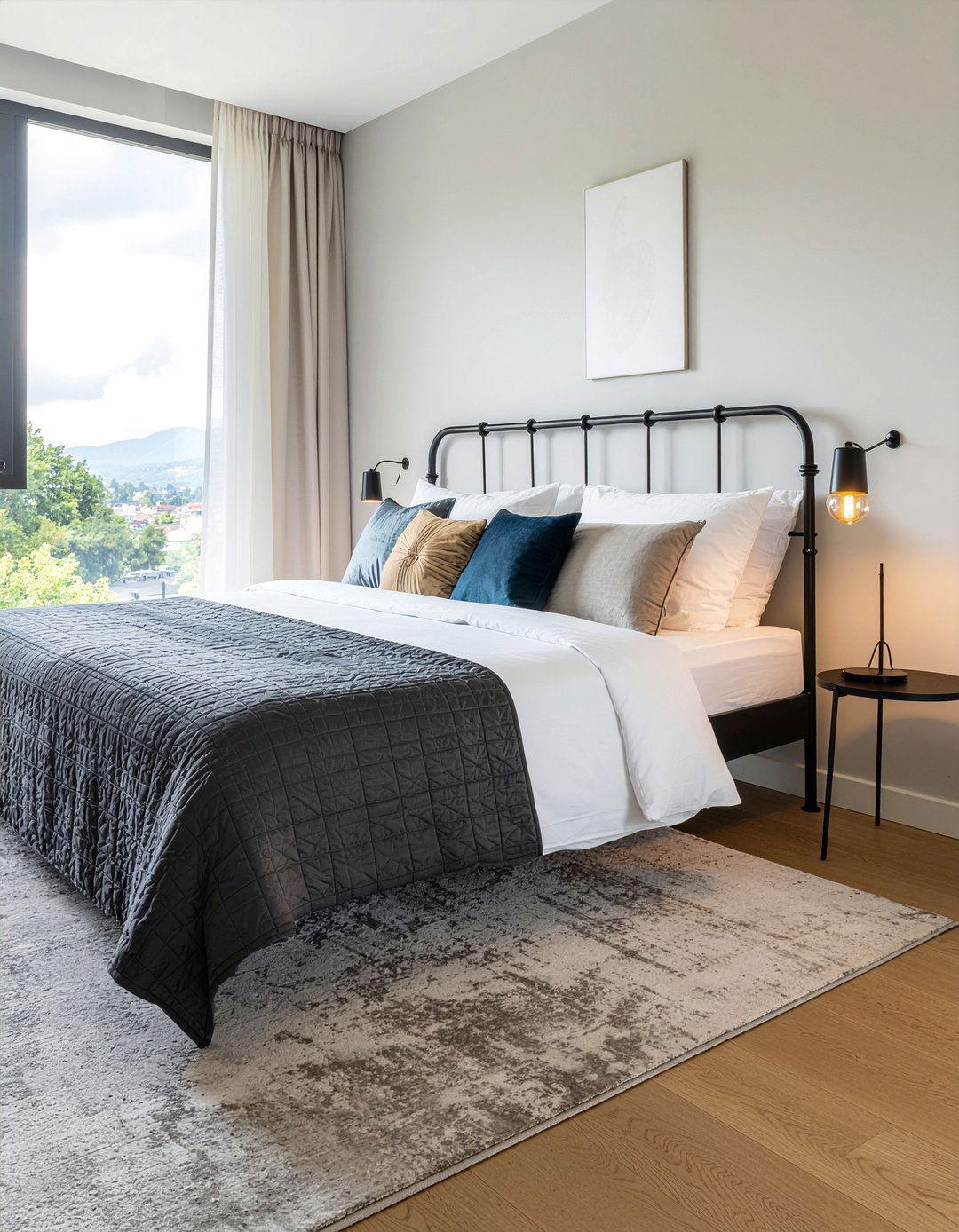 Soft suede quilt - 30 suede bedroom ideas