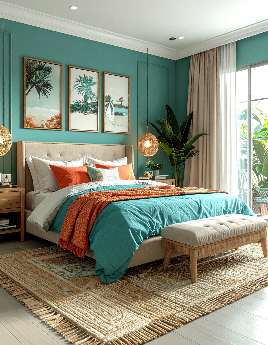 Soft teal bedroom - 30 coastal blue bedroom ideas