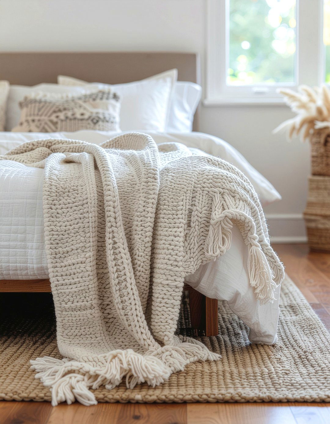 Soft throw blankets - 30 meditation bedroom ideas