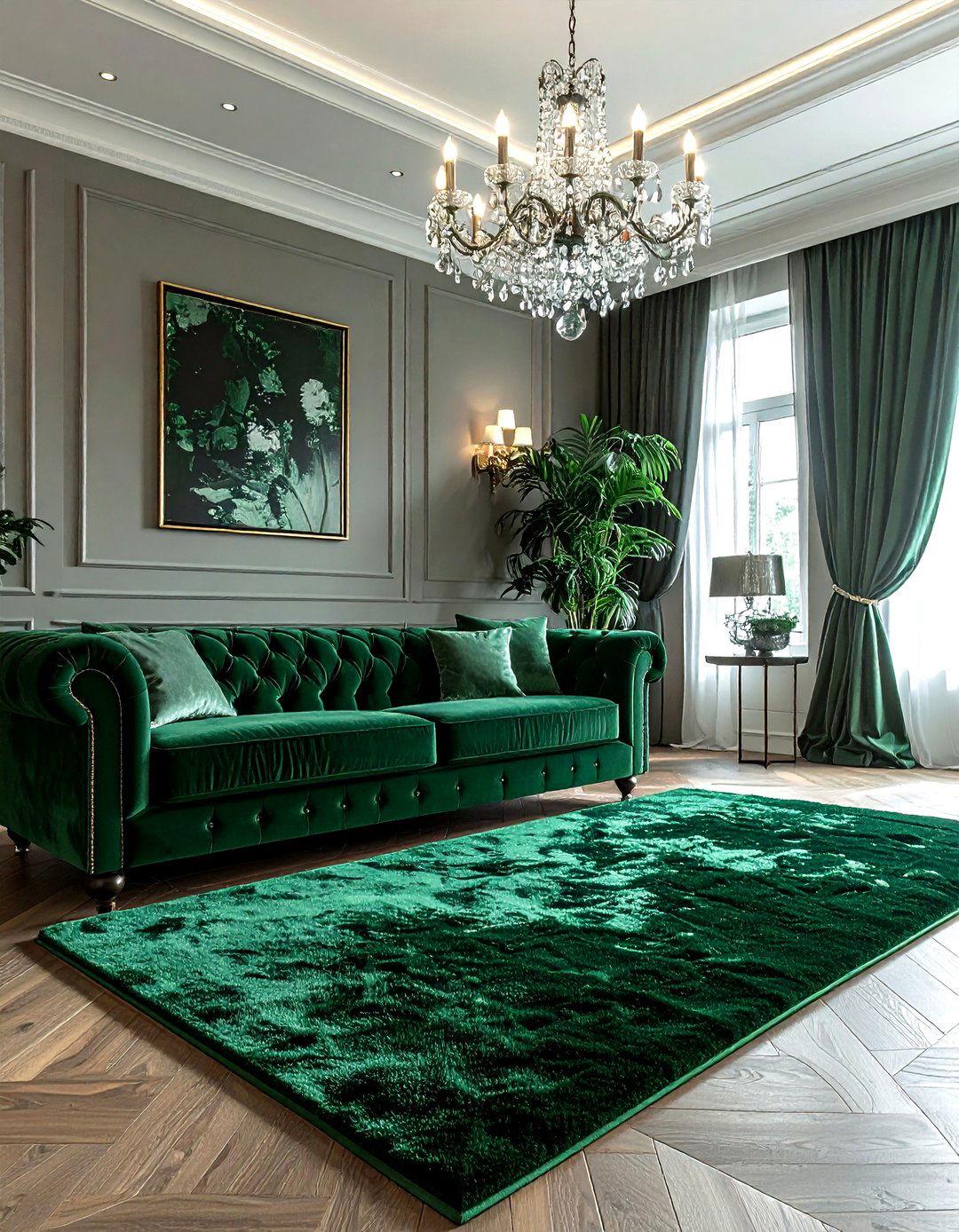 Soft velvet carpet - 30 living room carpet ideas