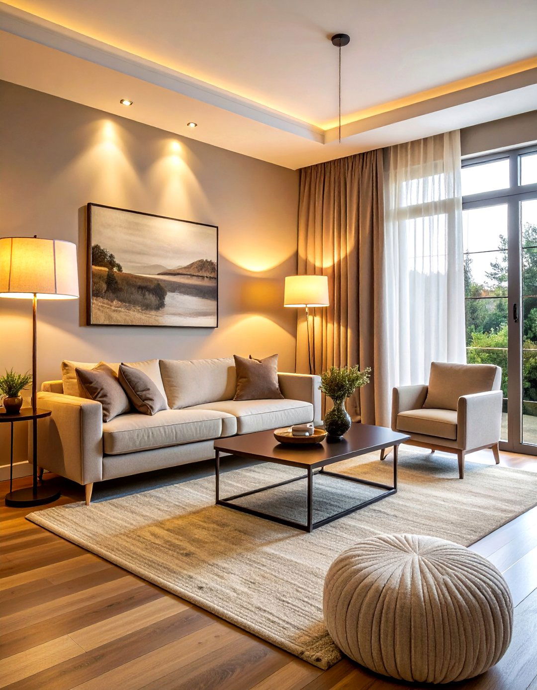 Soft warm lighting living room - 30 airy living room ideas