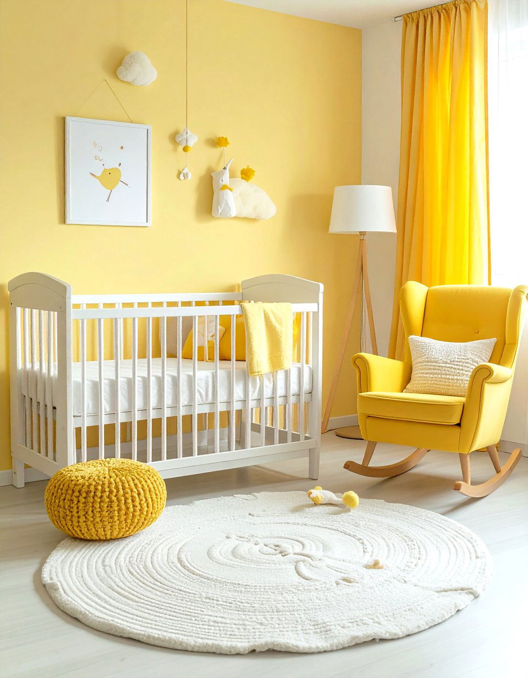 Soft yellow nursery - 30 yellow bedroom decor ideas
