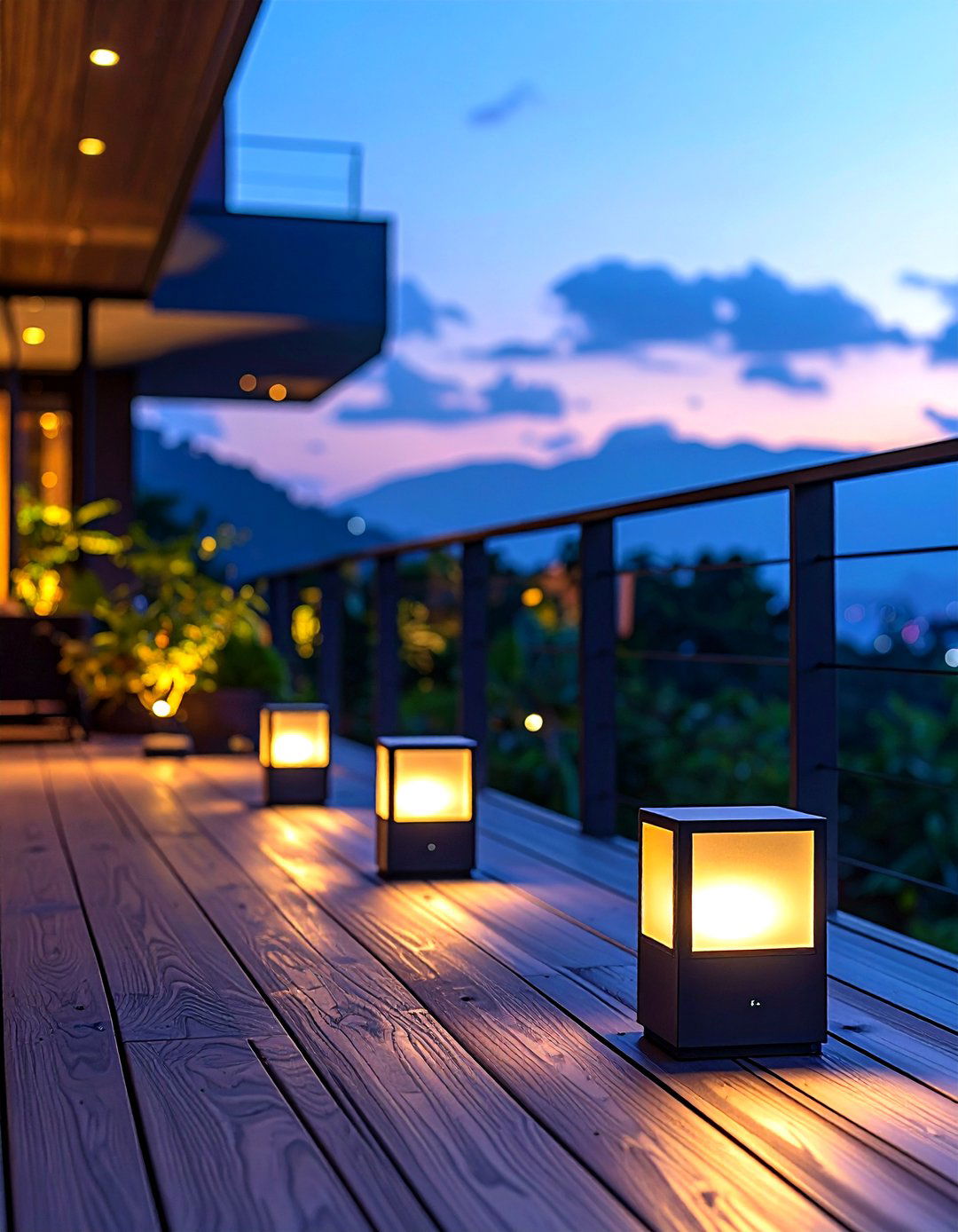 Solar Deck Lights - 30 apartment balcony ideas