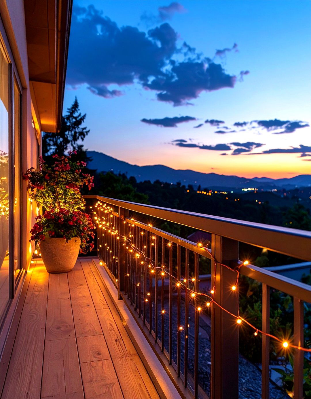 Solar Fairy Lights - 30 apartment balcony ideas
