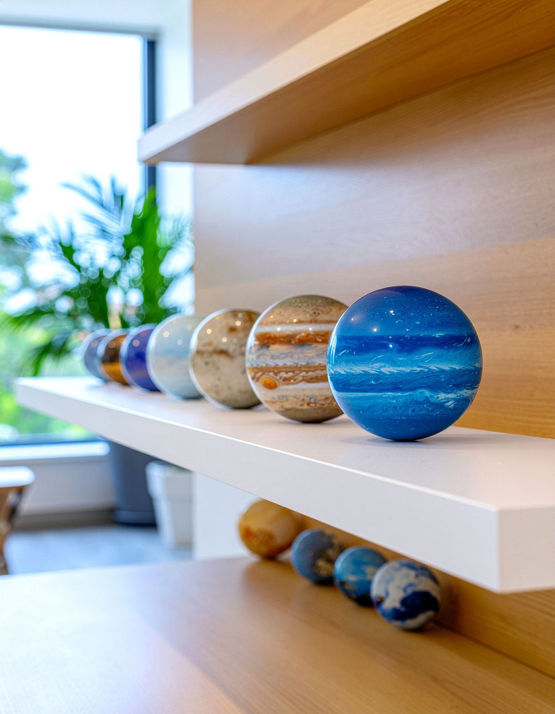 Solar System Shelf Decor - 30 solar system bedroom ideas